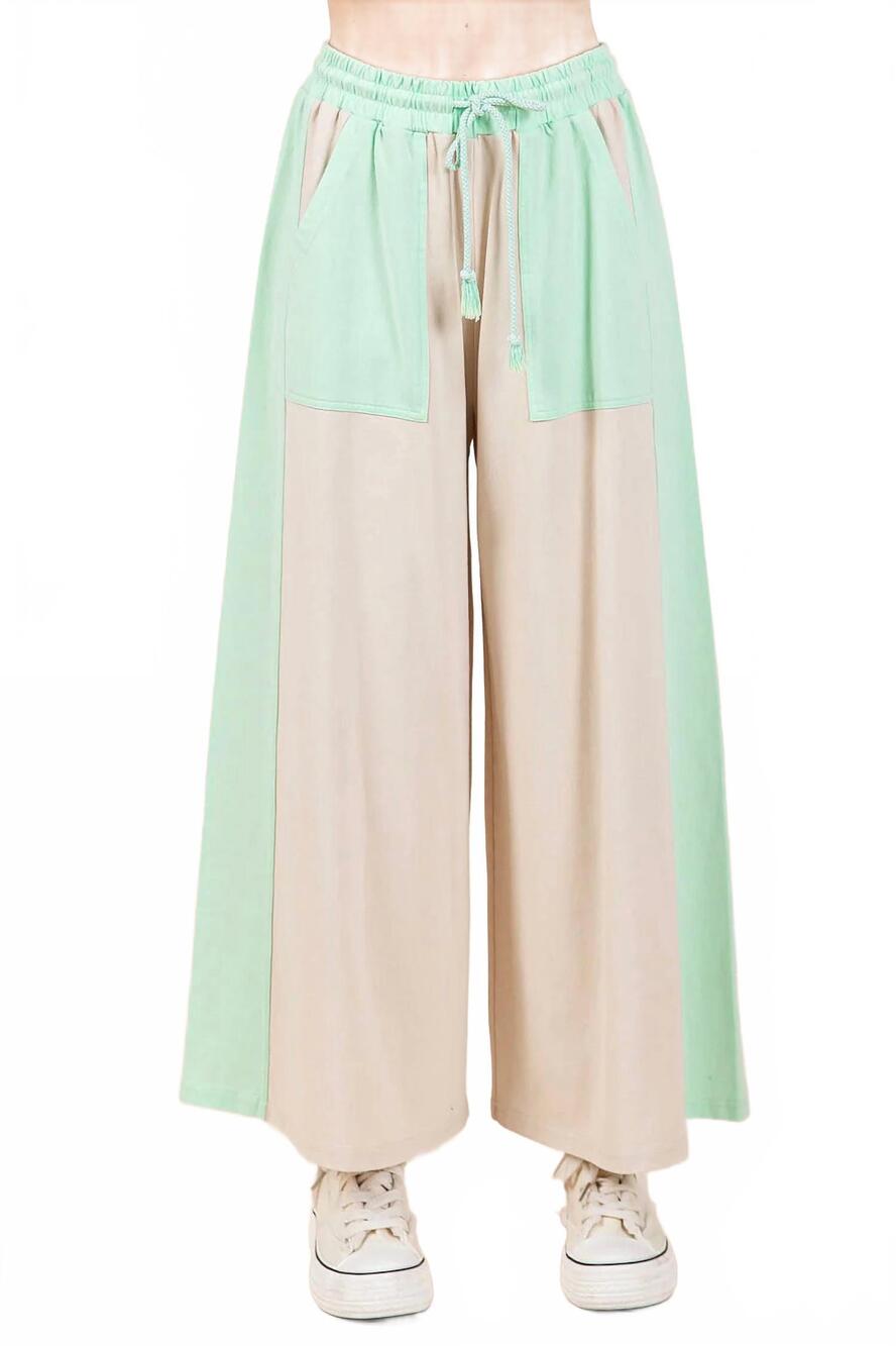 NEW MITTOSHOP mint wide leg pants in green